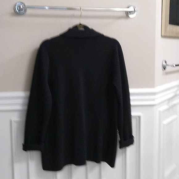 Chaps sweater jacket - Jet black color - Picture 4 of 5